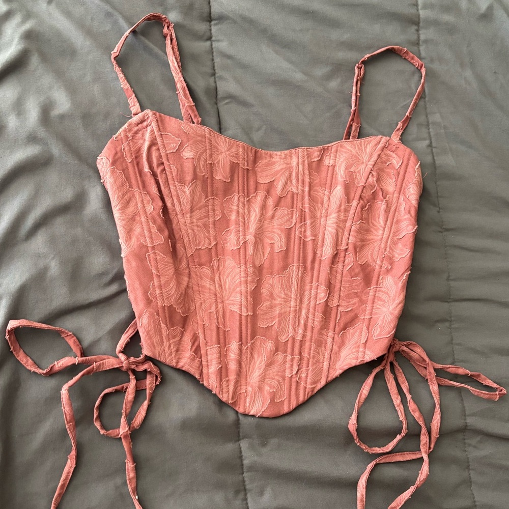 Windsor Mauve Pink Lace-Up Corset